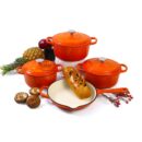 OKV 7-Piece Enameled Cast Iron Cookware Set
