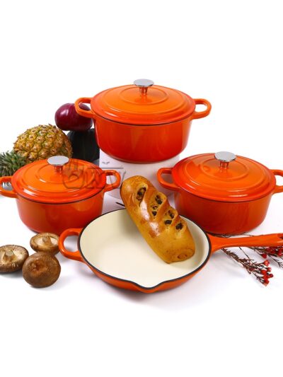 OKV 7-Piece Enameled Cast Iron Cookware Set