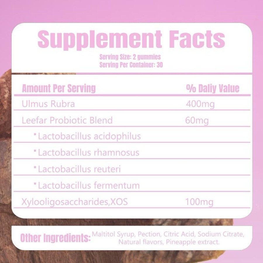 Women's Probiotic+Slippery Elm 60 Gummies - Image 5